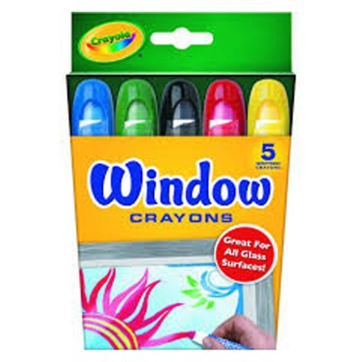 Crayons 5 crayons pour fenêtre  Crayola    000407